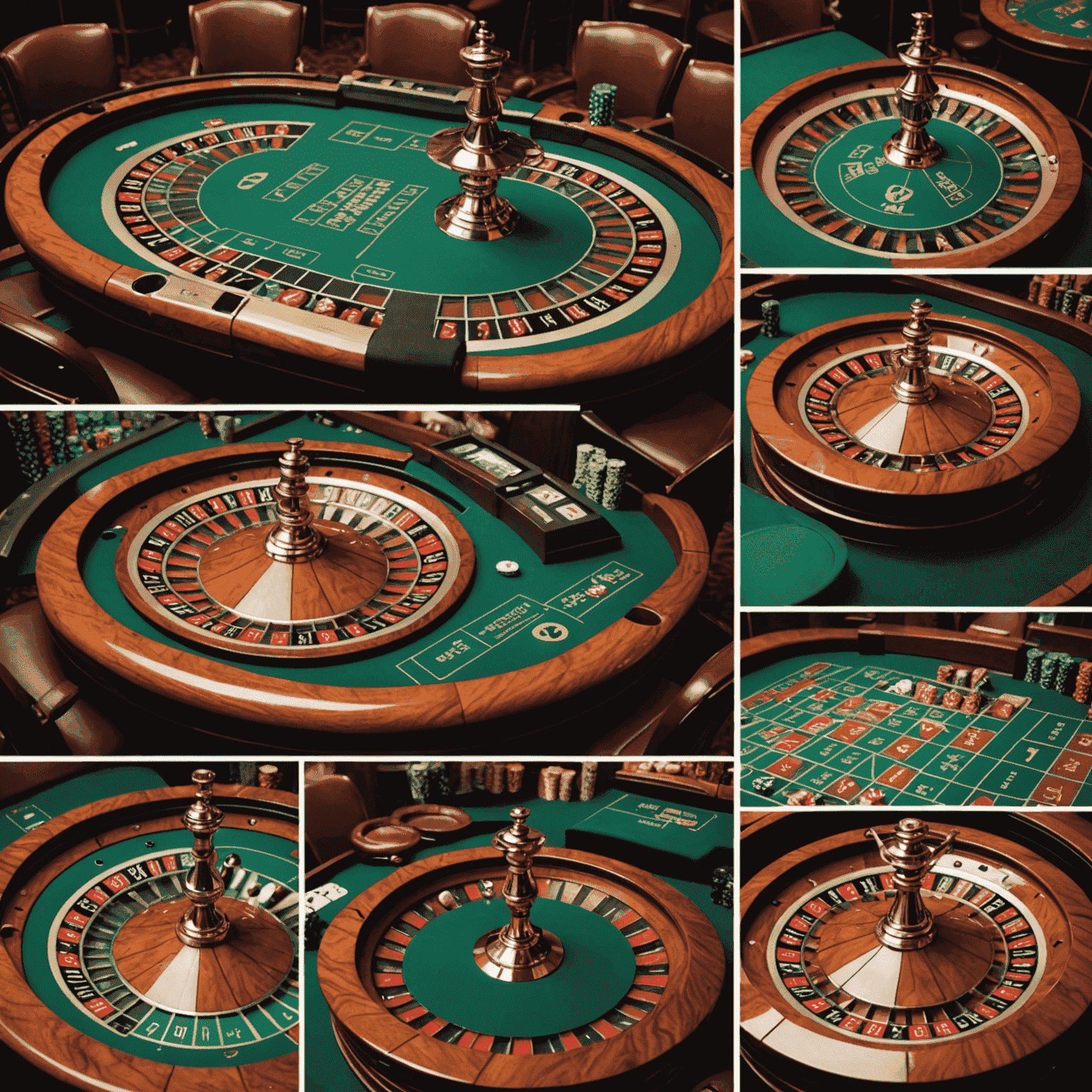 Collage of 5 popular social casino games including slot machines, poker tables, and roulette wheels